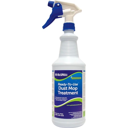 Global Industrial Dust Mop Treatment, RTU, 1 Quart Bottle, 12PK 641621